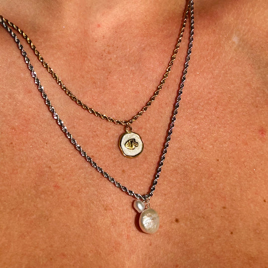 Fishy Charm Rope Necklace