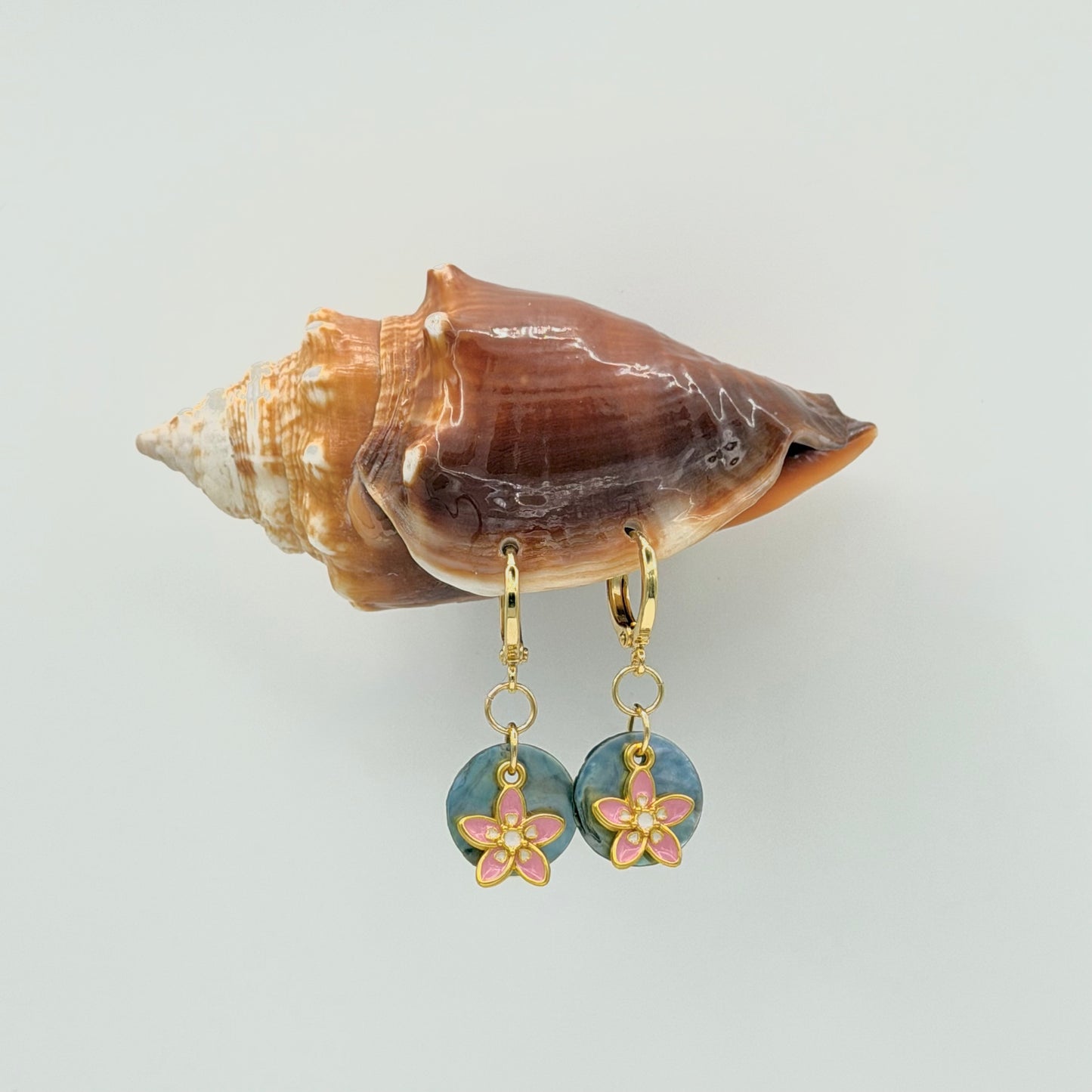 Blue Breeze Hoop Earrings