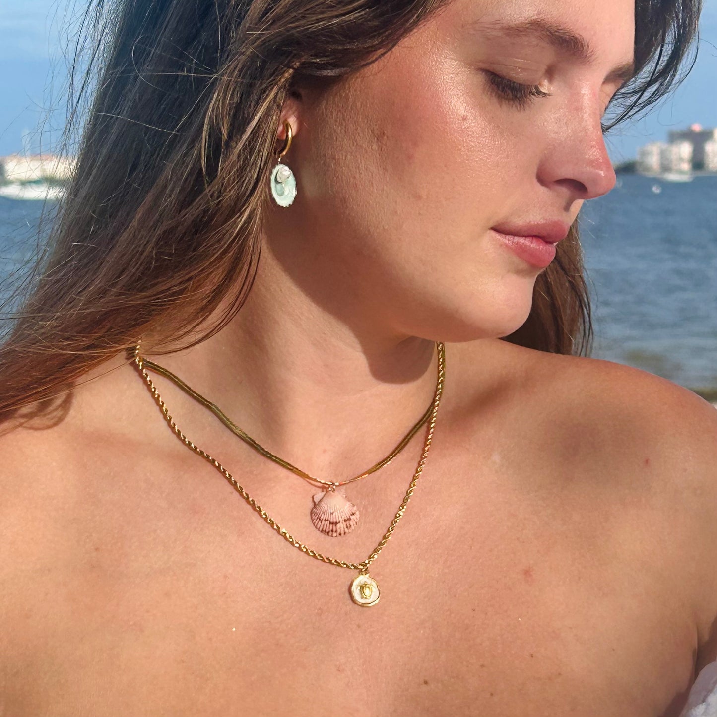 Scallop Herringbone Necklace