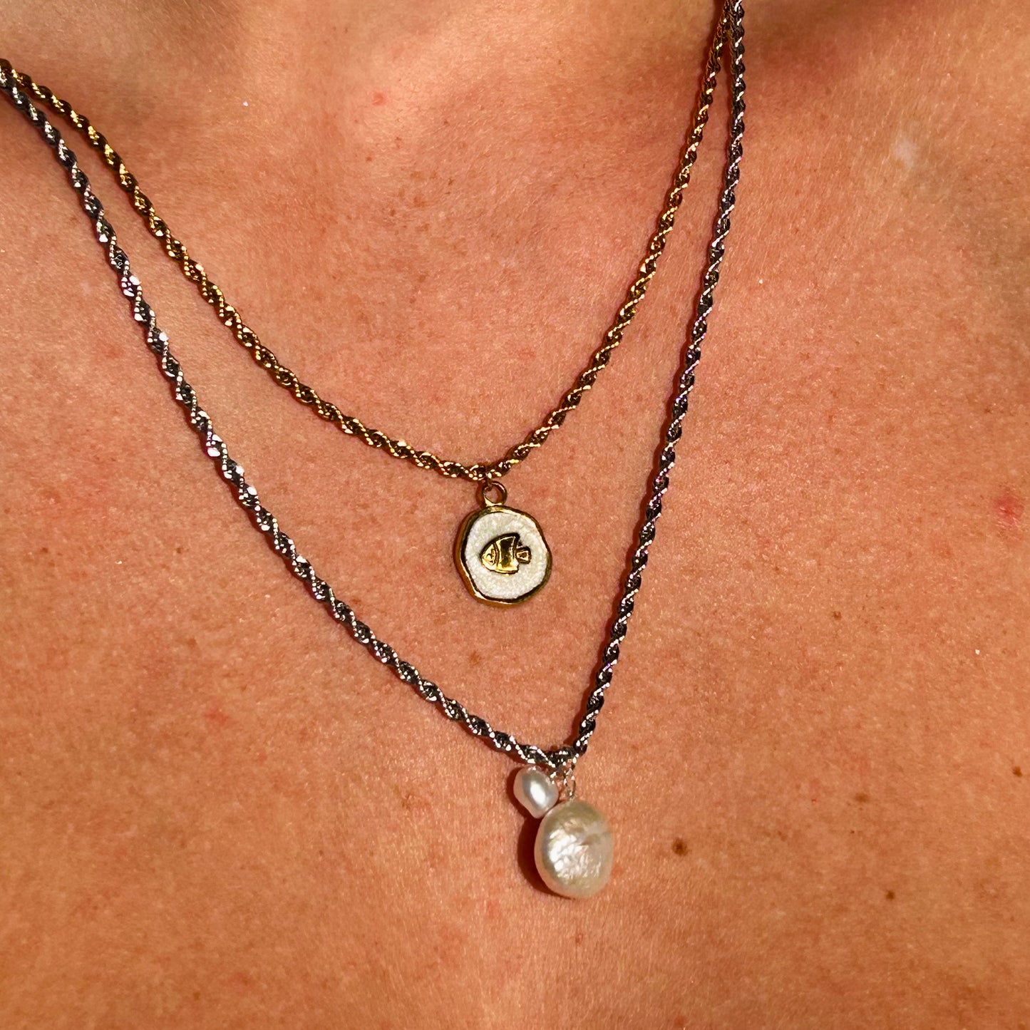 Mini Fish Medallion Necklace