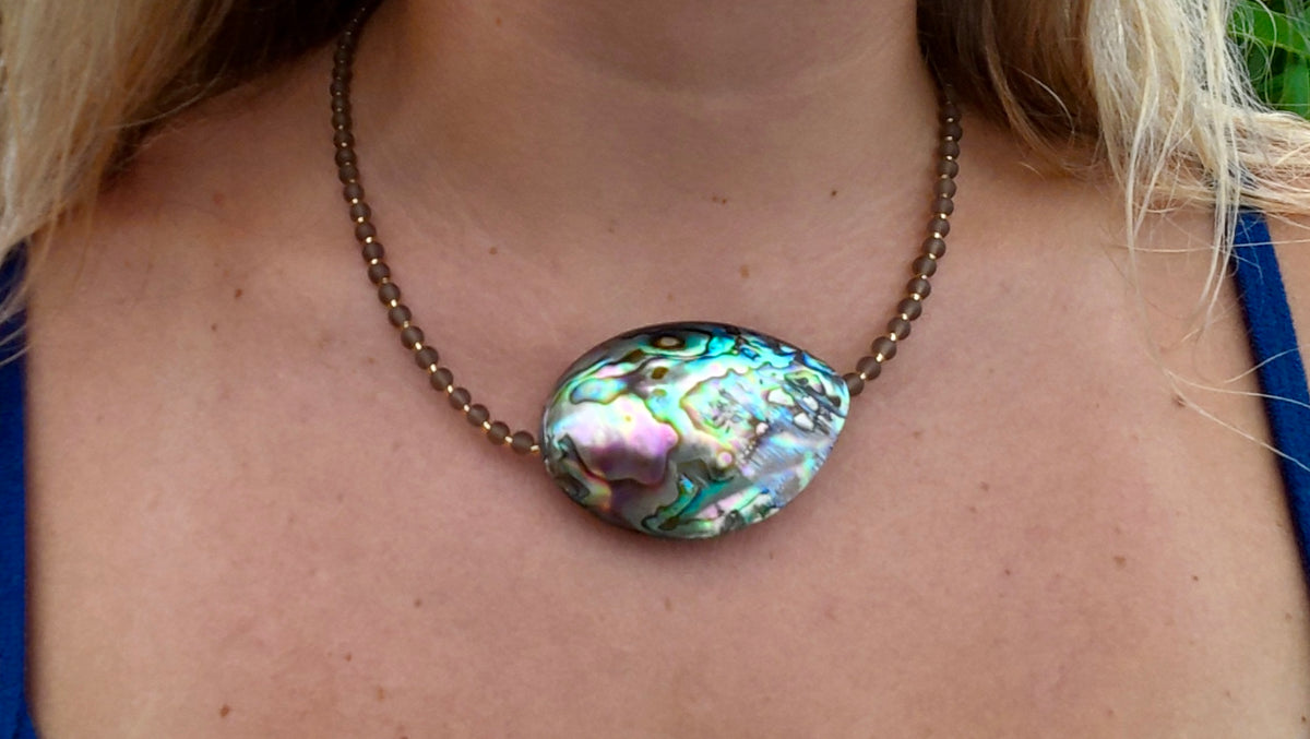 Queen Angelfish Sea Glass Necklace