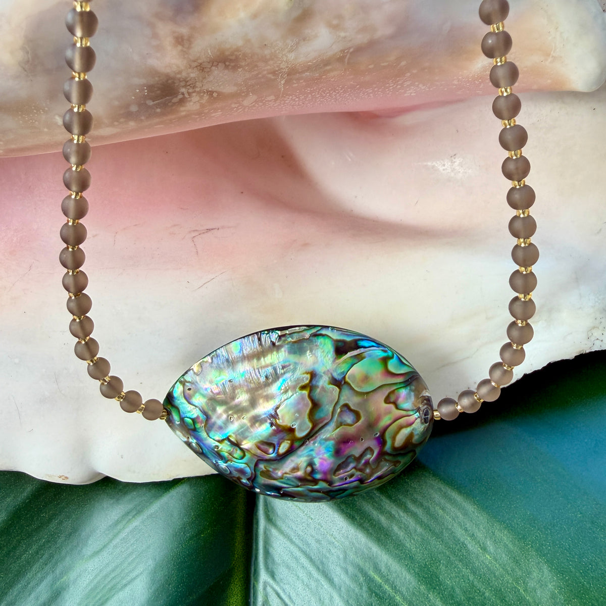 Queen Angelfish Sea Glass Necklace